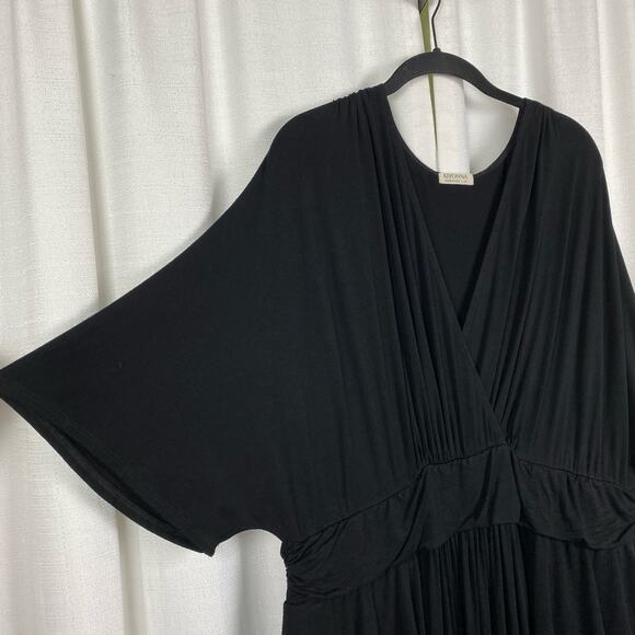 Kiyonna Black Indie Flair Knit Maxi Dress Sz 3X - Picture 10 of 16